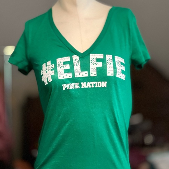 #ELFIE T Shirt By Pink Nation Short Sleeve Green Size Small NWOT - Picture 2 of 4